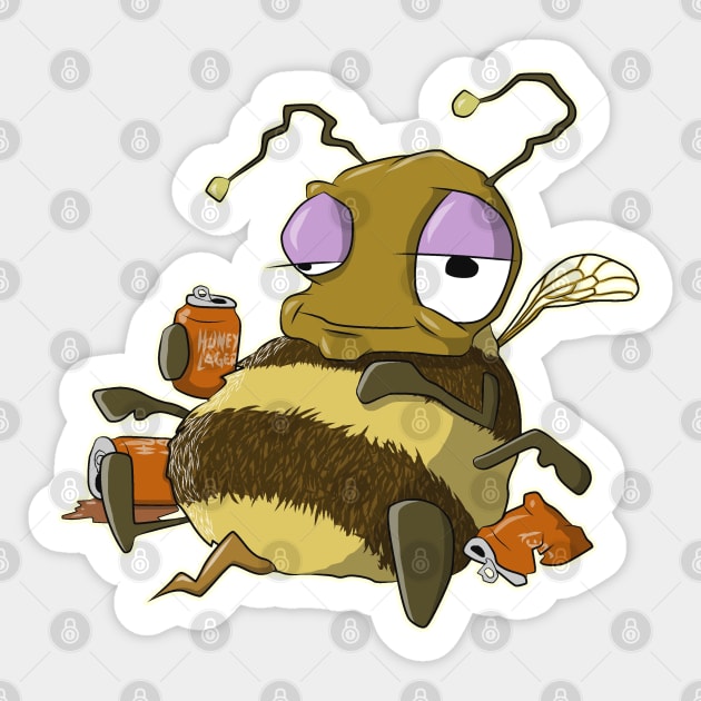 buzzed Sticker by bobgoodallart